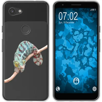 Produktbild von PhoneNatic Case kompatibel mit Google Pixel 3a Silikon-Hülle Vektor Tiere Camelion M7