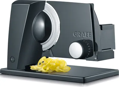 Produktbild von GRAEF Allesschneider SKS100 Linie110 schwarz 343x237x252mm 485g rund Restehalter Kunststofftablett