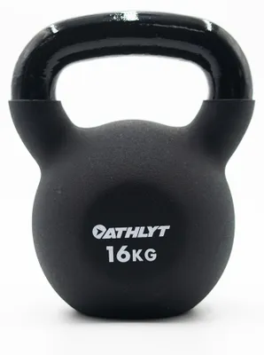 Produktbild von Kettlebell 16 kg, Neopren, schwarz, für Krafttraining