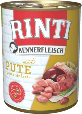 Produktbild von RINTI Kennerfleisch Turkey - Nassfutter für Hunde - 400g