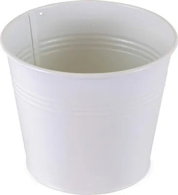 Immagine prodotto di Vaso da fiori in metallo bianco 16 x 15 cm