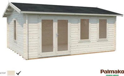 Produktbild von Palmako Gartenhaus Iris 19,1 m² - 44 mm Transparent tauchimprägniert