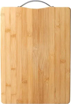 Productafbeelding van Snijplank Bamboe - Snijplank Keuken - Voedsel Bereiden - Met Handgrepen - 30 x 40 cm - Natuurlijk
