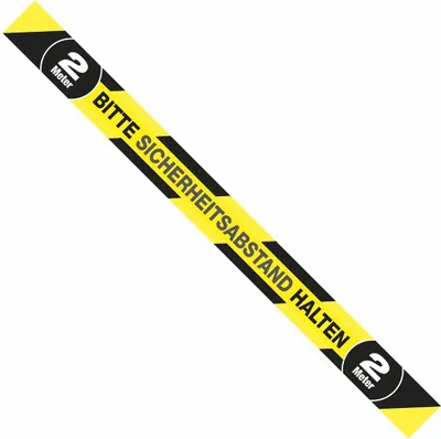 Produktbild von Fußboden-Aufkleber-Band "2.0 M - Abstand halten II" (100x8cm) G/B