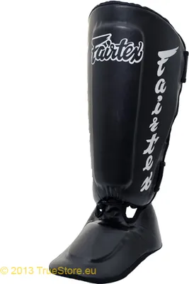 Image de Protège-tibias et protège-cou-de-pieds Fairtex SP7 Twist, couleur noir taille XL