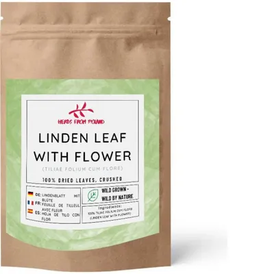 Produktbild von Herbs from Poland Lindenblatt mit Blüte, Natürlich beruhigend & schweißtreibend, Unterstützt Immunsystem & Schlaf, 100% Natur – 1000g
