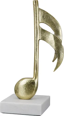 Zdjęcie produktu dla Gilde Skulptur, Notenschlüssel, Aluminium, goldfarben, VE 2, L. 10.5 cm, B. 15 cm, H. 28 cm 50666 4063387506660
