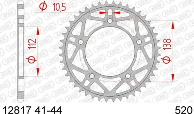 Produktbild von AFAM Kettenrad Stahl Standard - 520