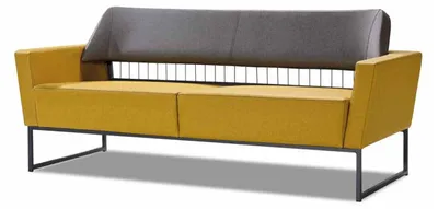 Produktbild von Gelber Polster Dreisitzer Moderne Wohnzimmer Sitzmöbel Designer 3-Sitzer