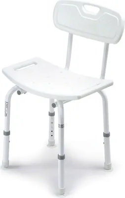 Produktbild von Duschstuhl DS-TOMTAR höhenverstellbar, weiß>>>>