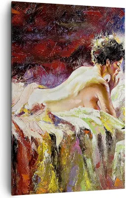 Produktbild von Bild auf Leinwand - Leinwandbild - Einteilig - Frau Modell - 80x120cm - Wand Bild - Wanddeko - Wandbilder - Leinwanddruck - Kunstdruck - Wanddekoration - Leinwand bilder - Wandbild - PA80x120-3534