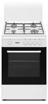 Immagine prodotto di Nikkei Cucina a Gas 50x50 cm 4 Fuochi con Forno a Gas Bianca