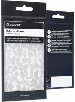 Productafbeelding van Luxshield Reflecterende Stickers, Luipaardprint, One Size, Zilver - voor meer zichtbaarheid in het verkeer.