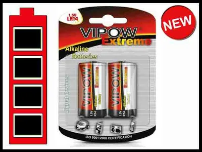 Zdjęcie produktu dla Bat0093B Baterie Alkaliczne Vipow Extreme Lr14 2S
