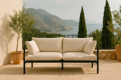 Zdjęcie produktu dla Sofa do ogrodu na taras dwuosobowa Wenecja metalowy stelaż