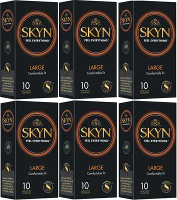 Produktbild von 60 Stück SKYN Large Große Latexfreie Kondome für Männer Hauchzart 56mm Breite