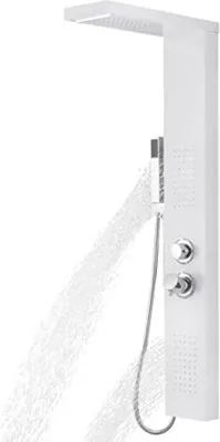 Produktbild von Wandduschkabine mit Thermostattülle - Wandduschkabinen - Weiß