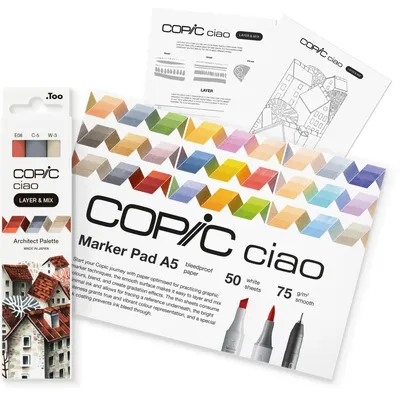 Imagen del producto de COPIC 220750204, Rotulador COPIC, set de inicio "LAYER & MIX", para arquitectos