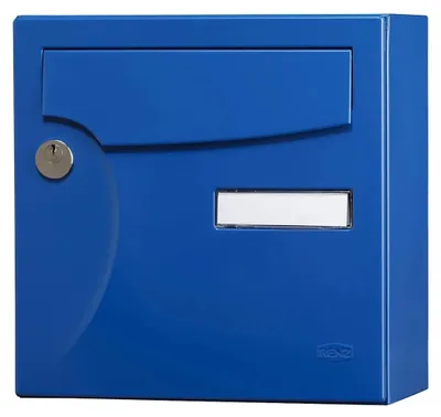 Image de Boîte aux lettres compacte - 1 porte ext - Animation - acier - bleu breton
