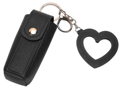 Obrázek produktu pro Lipstick Case with Mirror for PursePolyuretanLeather Lipstick Holder Keychain Portable Sleeve Travel Organizer for Women Black