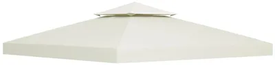 Image de Toit de remplacement pour pavillon de 3 mètres - Imperméable - Polyester - Crème