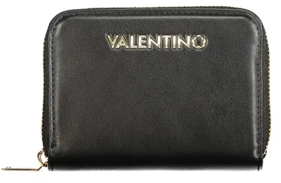 Image de Porte-monnaie stylé pour femme : noir, fermeture éclair, matériaux recyclés