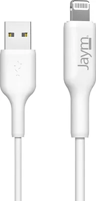 Produktbild von Jaym, USB auf Lightning MFI 2,4A 2M Lade- und Datensynchronisierungskabel, Weiß