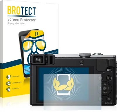 Produktbild von 2x Für Panasonic Lumix DMC-TZ71 Schutzfolie BROTECT Displayschutz Display Schutz Folie Klar Transparent