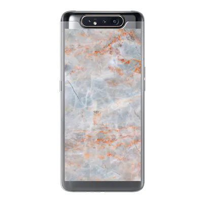 Produktbild von MuchoWow® Handyhülle Schutzhülle Hülle für Samsung Galaxy A80 Marmor - Luxus - Orange Silikon Softcase Handy Hülle - Schutzdeckel