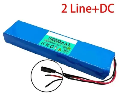 Obrázek produktu pro Baterie pro elektrické koloběžky, 36V, 100Ah - Lithium-iontová baterie, konfigurace 10S3P - 100000 mAh - Výkon až 1000W - Rozměry 290x68x40 mm - Dva vývody DC