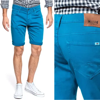 Produktbild von MUSTANG Herren, Shorts CHICAGO SHORTS Z, Regular fit, W32, Blau, kurze, hosen,