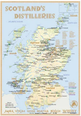Obrázek produktu pro Whisky Distilleries Scotland - Tasting Map