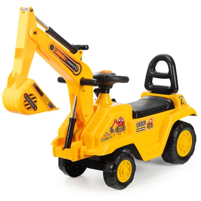 Produktbild von COIL Rutschauto, Mobilbagger, Rutscher, Rutschfahrzeug, Radlader, Lenkrad mit Geräuschen, Nachttisch, Sandspielzeug, großer Bagger, über 12 Monate,