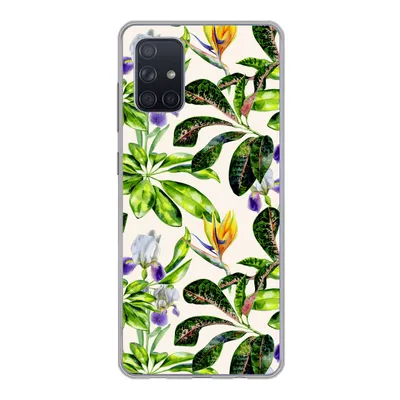 Produktbild von MuchoWow® Handyhülle Schutzhülle Hülle für Samsung Galaxy A51 Blätter - Strelitzia - Blüte Silikon Softcase Handy Hülle - Schutzabdeckung
