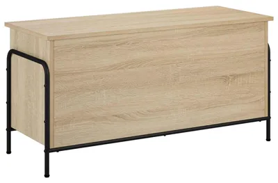 Imagen del producto de Caja de almacenamiento en madera con acabado Sonoma, dimensiones 80 x 40 x 49,5 cm