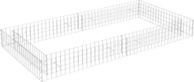 Image de Lit surélevé à gabion Acier galvanisé 200x100x20 cm