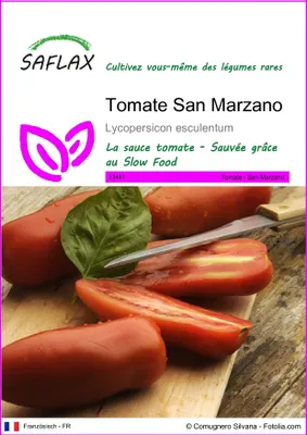Image de SAFLAX  - Tomate San Marzano - 10 graines - Lycopersicon
