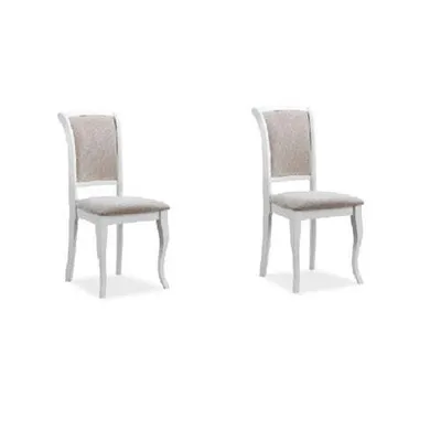 Produktbild von Signal Meble Signal Meble Esszimmerstuhl - 2er Set - Max. 120 kg - 45 x 42 x 96 cm - Beige 6 + Weiß