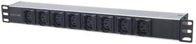 Produktbild von INTELLINET 19" Kaltgerätebuchse 8-fach C13 PDU mit Klammern