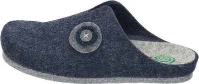 Produktbild von Dr. Brinkmann Damen Hausschuh Pantoffel Wollfilz Applikation 320025, Größe:38 EU, Farbe:Blau