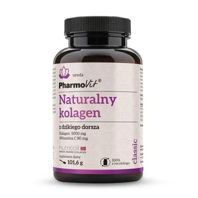 Zdjęcie produktu dla KOLAGEN Z DZIKIEGO DORSZA W PROSZKU) BEZGLUTENOWY 101,6 g - PHARMOVIT (CLASSIC)