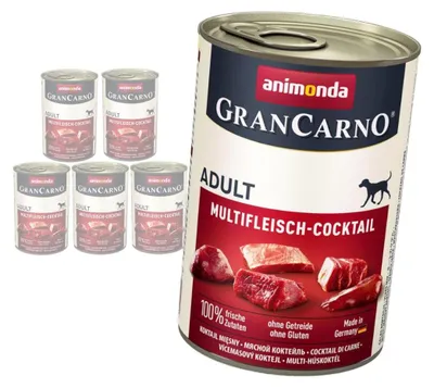Produktbild von Animonda GranCarno Adult 6x400g Nassfutter für Hunde, Fleischcocktail