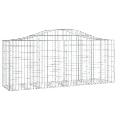 Produktbild von vidaXL Gabione mit Hochbogen 200x50x80/100 cm Verzinktes Eisen