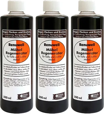 Produktbild von Renuwell Möbel-Regenerator Pflegemittel Holzreiniger Spar-Set 3 x 500 ml