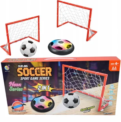 Produktbild von LED Hover Ball Fußball Set - Schwebender Ball mit 2 Toren für sicheren Indoor Spielspaß