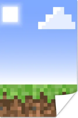 Produktbild von MuchoWow® Poster Spielen - Pixel - Spielen - Gras - Minecraft 80x120 cm - Papierdruck