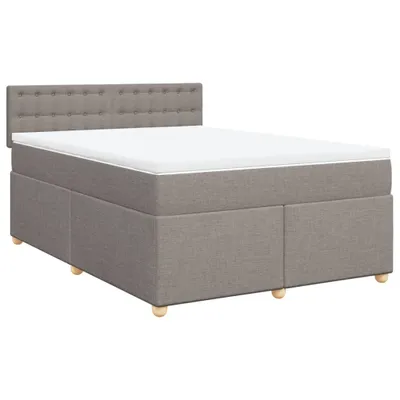 Immagine prodotto di vidaXL Letto a molle con materasso Taupe 140x200 cm in tessuto