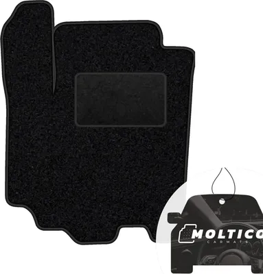 Produktbild von moto-MOLTICO Fahrer Fußmatte Auto Velours Fahrerseite Autoteppiche Schwarz Fahrermatte 1-teilig passend für Suzuki Jimny IV ab 2018
