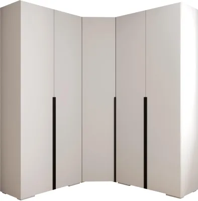 Produktbild von MEBLE KRYSPOL Inova 1 Möbelset Garderobe, 236,7x281,7x47cm - Weiß, Schwarz