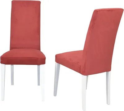 Produktbild von Polsterstuhl - Esszimmerstuhl 2er-Set Weiß/Rot